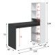 Scrivania con libreria Duplo Bianco Artik - Cenere 120 X 144 X 53 CM