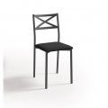 Silla de cocina armazón texurizado negro Bilbao 38 x 86 x 47 cm