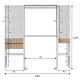 Vestidor Ethna 0E8559A dimensions