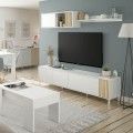 Meuble de salon Ethna Blanc Artik - Naturel 200 x 47 x 40 cm