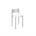 Niedriger Hocker mit Rückenlehne Kelsa Aluminium 33x69x38 cm
