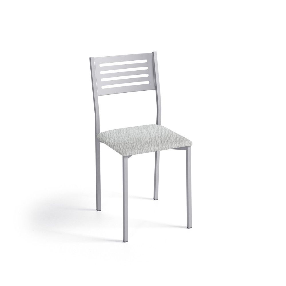 Bestellen Sie den Küchenstuhl Kelsa Aluminium mit vertikaler Stäberückenlehne. Ein robuster, langlebiger und günstiger Sitz. Bes