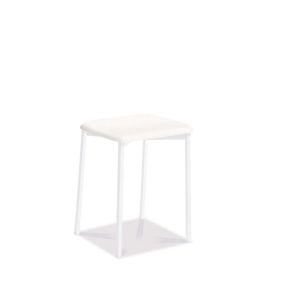 Tabouret Kelsa Blanc Texturé - fanmuebles
