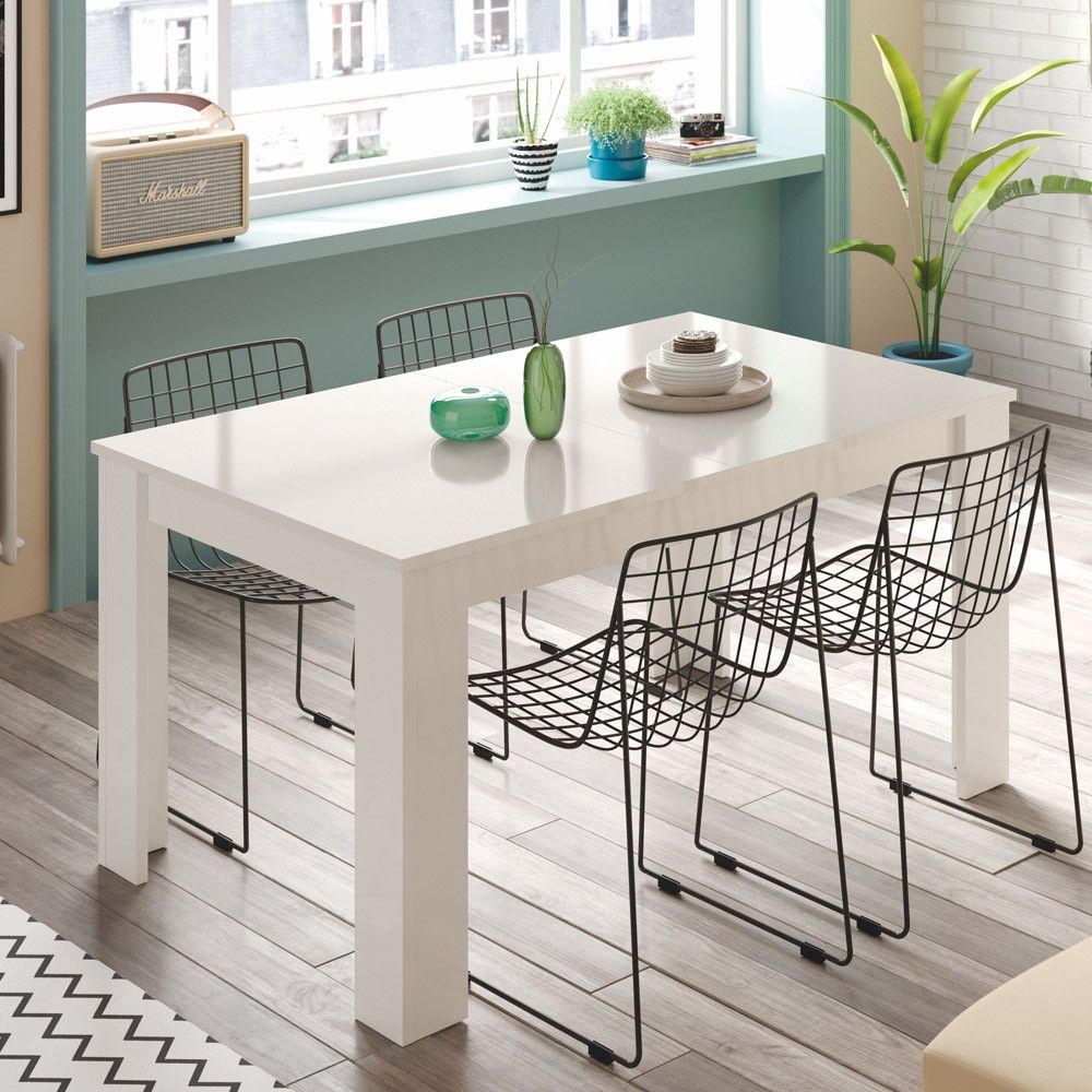Mesa extensível branca 004586BO fechada