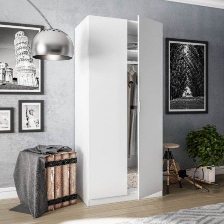 Armario 2 puertas blanco Low Cost LCX022O ambiente 2