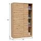 Armoire coulissante de 120 cm TOP020W dimensions