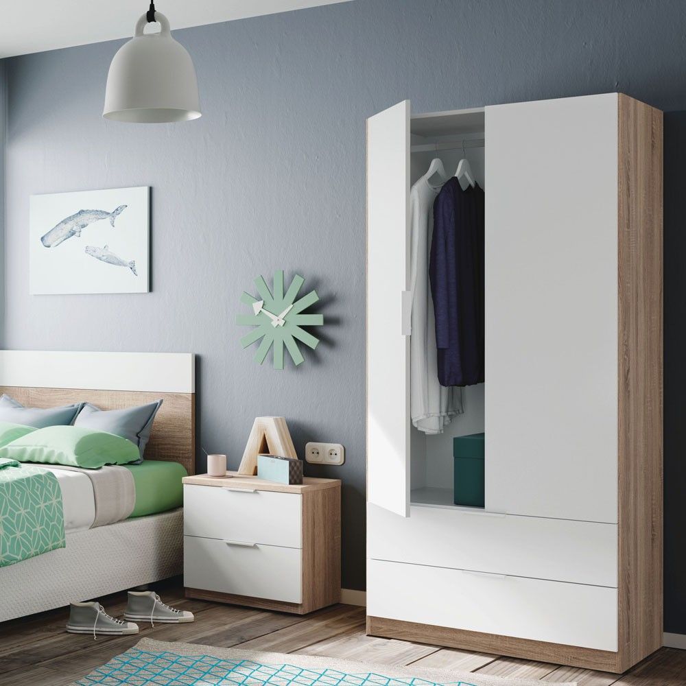 Zweitüriger Schrank mit 2 Schubladen LC1222F Umgebung.