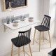 Mesa de cocina abatible laminado blanco Zaragoza 90 x 50 x 12 cm  ambiente