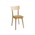 Chaise de Cuisine en Bois Hêtre Naturel Zaida 40 x 87 x 45 cm
