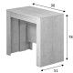 Table console extensible couleur ciment - Fanmeubles