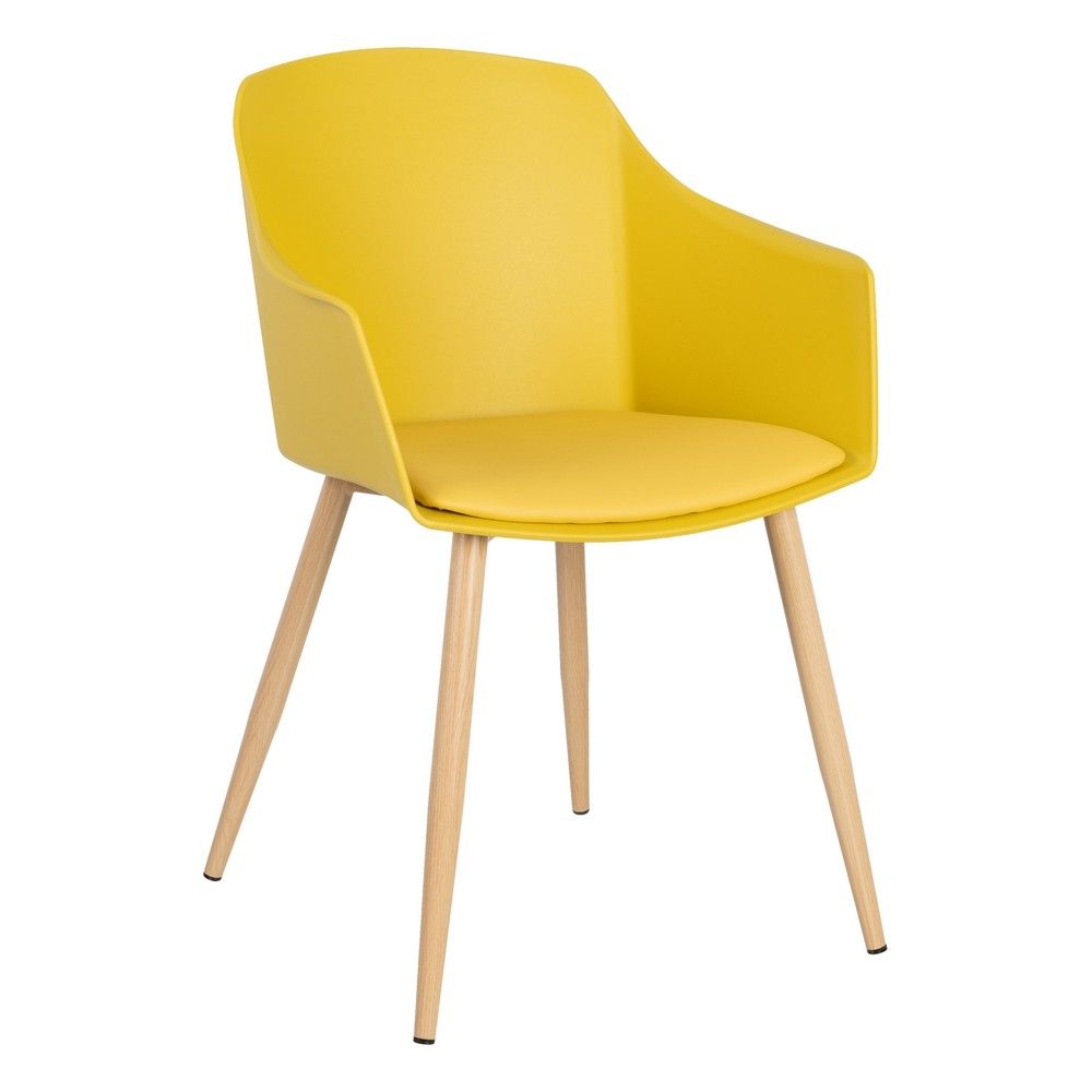 Silla de comedor Amarillo PP - Metal
