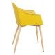 Silla de comedor Amarillo PP - Metal
