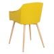 Silla de comedor Amarillo PP - Metal