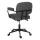 Silla estudio vintage con ruedas símil piel negra