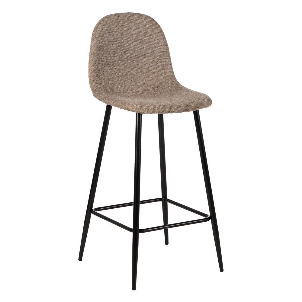 Sgabello alto da bar con rivestimento color taupe