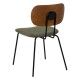 Sedia da pranzo con schienale naturale e rivestimento verde 48 x 55 x 82,50 cm