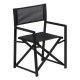 Chaise de salle à manger directeur en aluminium noir - TEXTILENO 56 x 53 x 84 cm