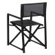Silla de comedor director Negro aluminio - TEXTILENO 56 x 53 x 84 cm