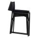 Sedia da pranzo regista in alluminio nero - TEXTILENO 56 x 53 x 84 cm