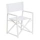 Sedia da pranzo direttore in alluminio bianco - TEXTILENO 56 x 53 x 84 cm