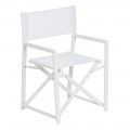 Sedia da pranzo direttore in alluminio bianco - TEXTILENO 56 x 53 x 84 cm