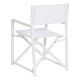 Chaise de salle à manger directeur en aluminium blanc - TEXTILENO 56 x 53 x 84 cm
