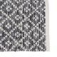 Alfombra reversible gris y blanca tejida a mano | fanmuebles