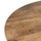 Mesa de comedor redonda de madera Mango Natural-Negro | fanmuebles