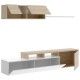 Mueble de salón modular ELLE Blanco con Roble Natural