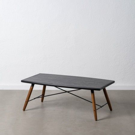 Mesa de centro Oslo preta e natural | fanmuebles