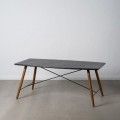 Rechteckiger Wohnzimmertisch Schwarz - Natur 179 x 90 x 75 cm