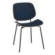 Silla de comedor tapizado azul marino