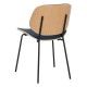 Silla de comedor tapizado azul marino