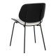 Silla de comedor tapizada blanco patas metal | fanmuebles