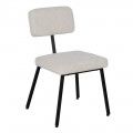 Cadeira de jantar Branca Tecida - Metal 42,50 x 55 x 77,50 cm