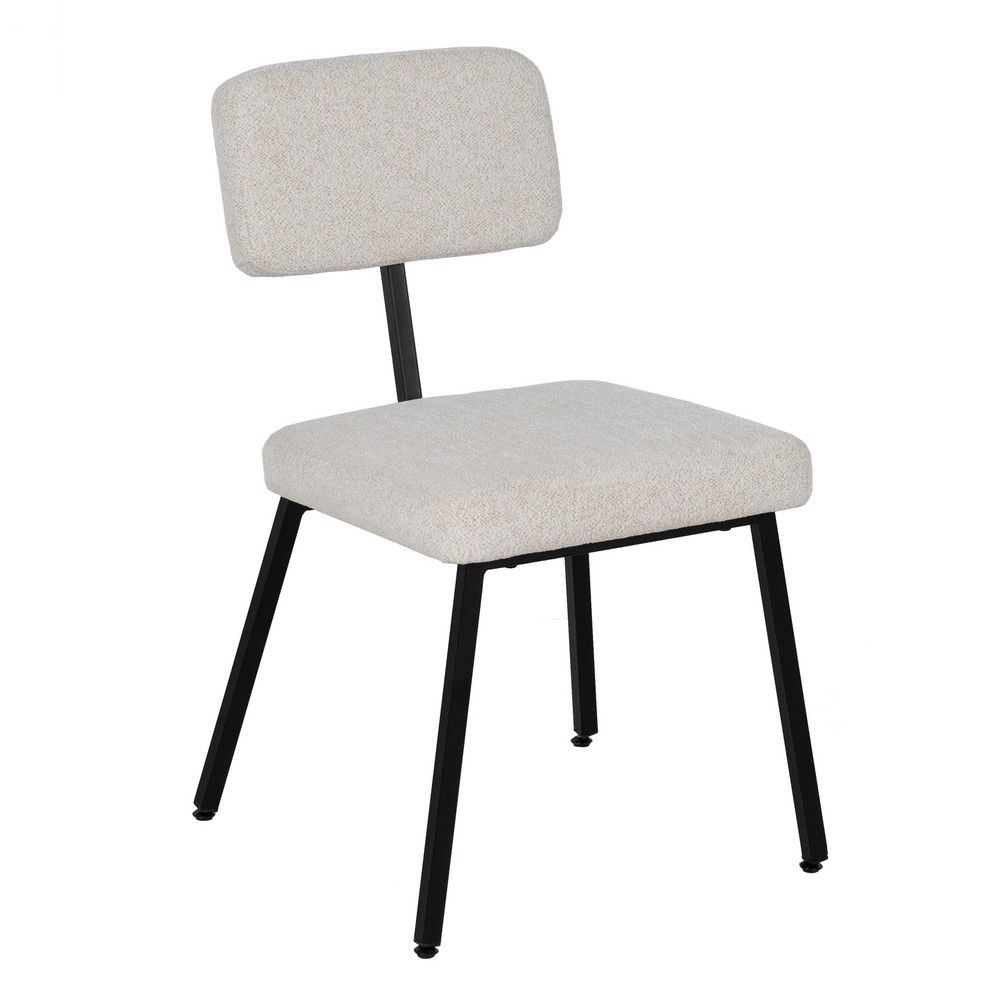 Cadeira de jantar Branca Tecida - Metal 42,50 x 55 x 77,50 cm