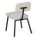 Silla de comedor tapizada color blanco | fanmuebles