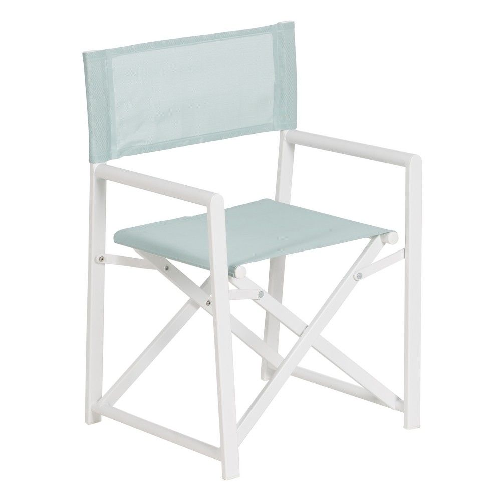 Chaise de salle à manger directeur Vert - Blanc 56 x 53 x 84 cm