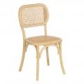 Silla de comedor natural Madera de olmo salón 45 x 41 x 88 cm