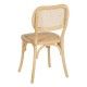 Cadeira de jantar em madeira de olmo natural para sala de estar 45 x 41 x 88 cm