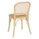 Cadeira de jantar em madeira de olmo natural para sala de estar 45 x 42 x 86 cm