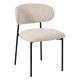 Silla de comedor asiento y respaldo tapizado crema 50 x 54 x 73,50 cm