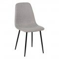 Cadeira de jantar Cinza Tecido - Metal sala de estar 43 x 52 x 87 cm