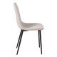 Sedia Pranzo Imbottita Crema Gambe Nere | fanmuebles