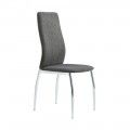 Silla comedor Roxana tapizada gris oscuro 44 x 98 x 55 cm