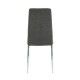 Chaise de salle à manger Roxana rembourrée en tissu gris foncé