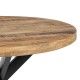 Mesa redonda de comedor madera y metal – diseño estilo industrial único | fanmuebles