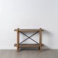 Estante Preto - Madeira Natural - Metal 107 x 40 x 80 cm