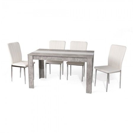 Ensemble table Denia avec 6 chaises de salon