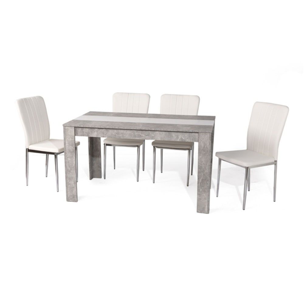 Set tavolo Denia con 6 sedie da salotto